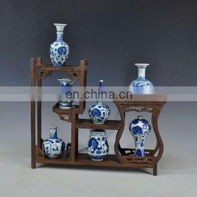 Mini Decorative Chinese Antique blue and white ceramic porcelain vases