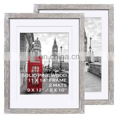 11x14 Art Rustic White Wall Hanging Wooden Photo Frame for Home Decoration