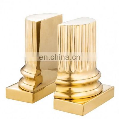 Rome pillar design gold plated bookend