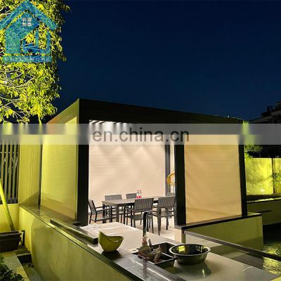 Waterproof UV protection balcony outdoor canopy metal motorised awning for garden