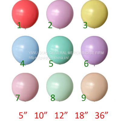 macaron latex biodegradable rubber balloons globos 5inch 10inch 12inch 18inch 36inch latex balloon