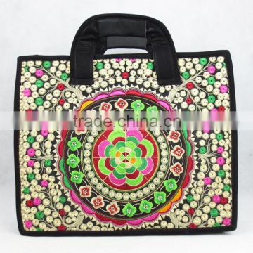China Yunnan Style beautiful Flower embroidery laptop bag /cross bag
