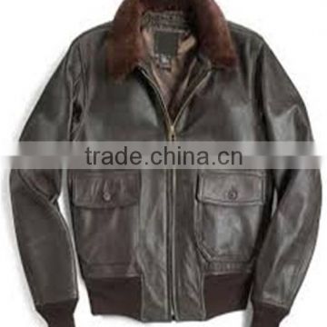 with fur pockets custom 100% polyester men leather jacket design wholesale
