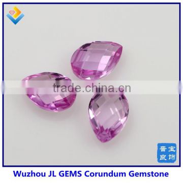 Synthetic Pear Facet Cut Ruby 1.25# Corundum Stone With Wholesale Price