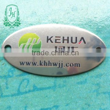 Factory direct sale print metal name plate/nameplate stainless steel printing logo plate