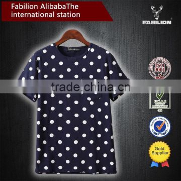 Online shopping india wholesale women's high quality cheap cotton dot t shirt