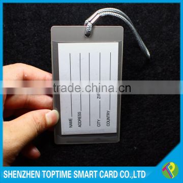 transparent loop strap custom lanyards for luggage tag compliant with US standard