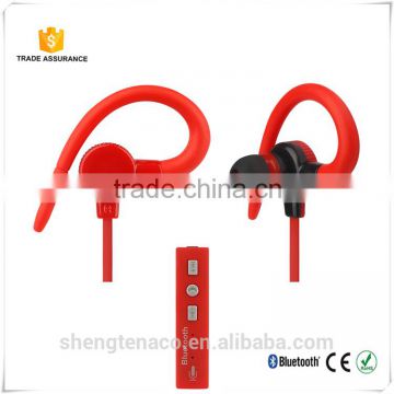 2016 Hot Sell Colorful Wireless Sport Stereo Bluetooth Headset with Soft Earhook for Samsung S6