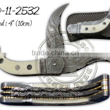 Damascus Steel Folding Knife DD-11-2532