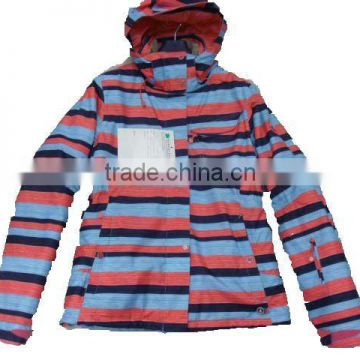 New design long styles and colorfuls women ski jacket