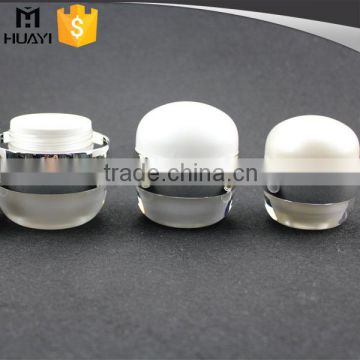 pearl white round empty acrylic cosmetic jar 50ml