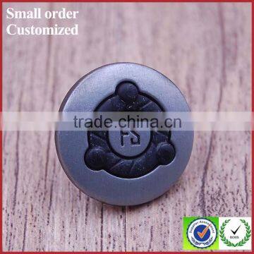 Custom cheap colored cardigans shirt engraved metal buttons