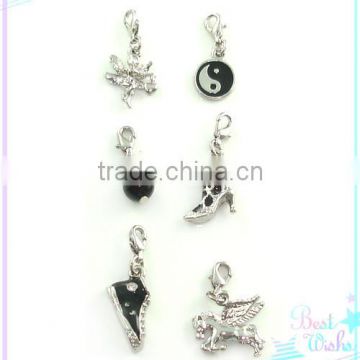 China supplier silver plating horse pendant charms