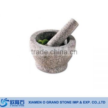 Natural Granite Mortar with Pestle Large Engraved Mortar and Pestle                        
                                                Quality Choice