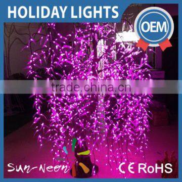 Fashion design outdoor tree illumination light led light with high quality purple artificial willow tree led                        
                                                                                Supplier's Choice