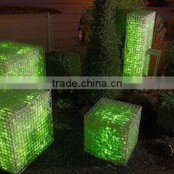 tranparent colored slag glass rock for gabion