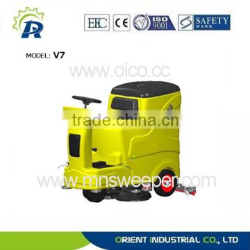 Germany technology professional hotel using outdoor ride on washer commercial floor scrubbers machine with lead acid battery