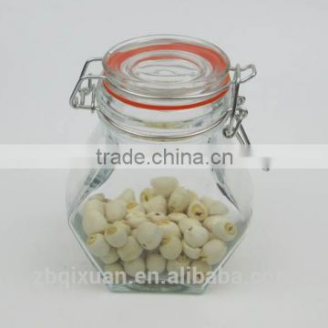 300ml Glass Candy Jar with Glass Lid and Silicon Ring