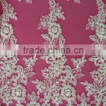 sequins decoration and mesh fabric type net lace fabric