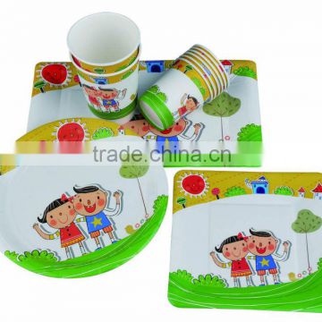 10" 400gsm opp lamination birthday party paper plates