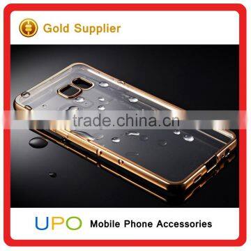 [UPO] New Arrival Transparent Soft Electroplating TPU Bumper Cell Phone Cover for Samsung Galaxy S7 Edge Case