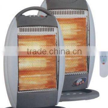 Wide-angle halogen heater