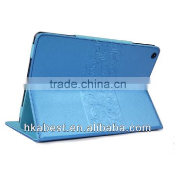 Flower design pu leather case for ipad air,leather case for 9.7 inch tablet pc