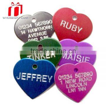 Heart-shaped Pet Id Tags,Metal Keychains 36*37mm