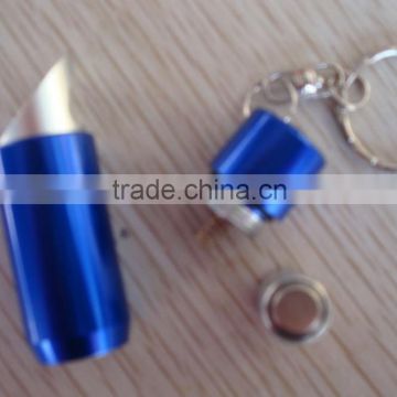 telescopic flashlight electric torch with bottom opener key chain