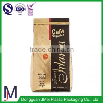 kraft paper coffee bags self standing pouch side gussets bag