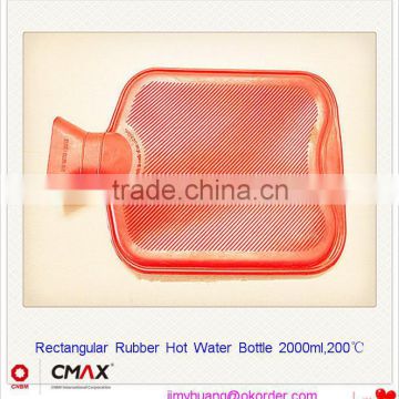 Large Hot Water Bottle 2000ml Natural Rubber Medical Houseware /JH