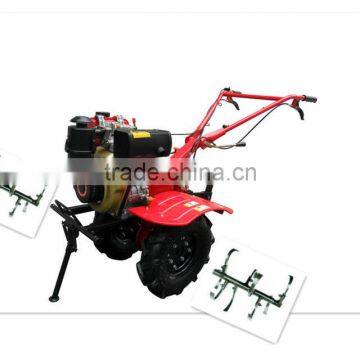 Deep hoe blade hand tractor for wasteland and dry land