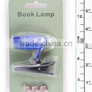 hot selling mini plastic book lamp 3 button cell with clip holder