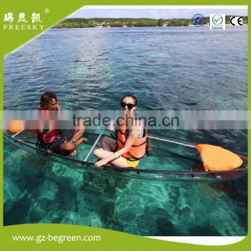 6mm thickness clear bottom/crystal/ transparent kayak for sale