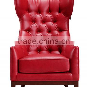 leather hotel sofa chair with foodrest stool