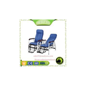 BDEC103 Hospital chair metal frame transfusion chair with adjustable foot shelf