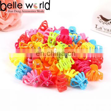 new arrival costom kids colors small size mini plastic hair claws