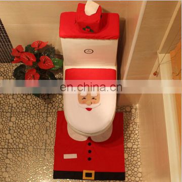 Santa Claus Toilet Seat Cover and Rug Bathroom Set Contour Rug Christmas Decorations for Home Papai Noel Navidad Decoracion