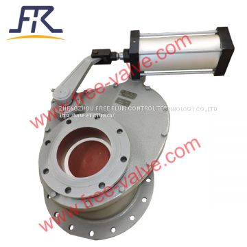 Flange end NPS8xNPS14 Pneumatic  Ceramic Rotary Discharge Ash Gate Valve