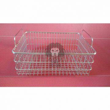 Stainless Steel  Wire Basket with handle for  Industrial Ultrasonic Cleaner