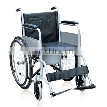 Steel folding commode toilet chair for elderly