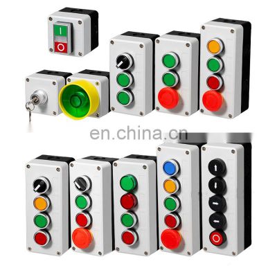 Waterproof Switch Box Plastic Starting Button Switch Box Electrical Industrial Button Emergency Stop Switch Box