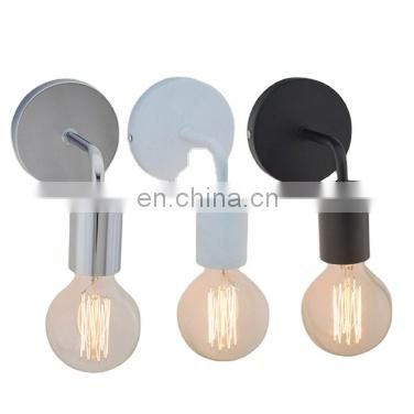 Simple wall lamp bedroom lighting black white LED Bulb bedside wall lamp decorative lamps