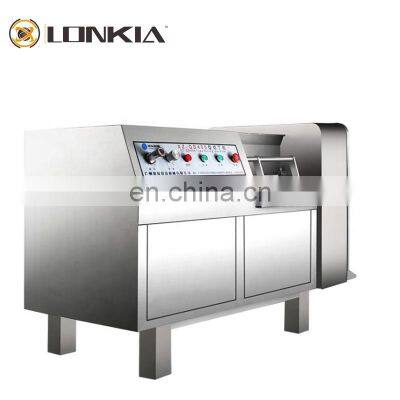 Automatic Frozen Meat Dicing Machine Beef Pork Bone Cutting Machine /  Meat Cube Cutting Machine