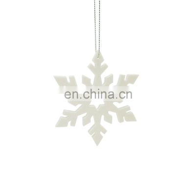 snowflake ceramic christmas tree decoration hanging ornaments