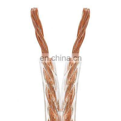 Low Noise High Quality Transparent Audio Speaker Cable 10awg 12awg 14awg 100m