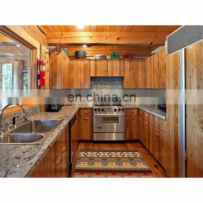 Commercial antique oak pure wood shaker panel design walnut kitchen cabinets