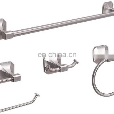 China home Washroom Zinc shower toilet hardware 4 piece set restroom sanitary fittings and bathroom accessories
