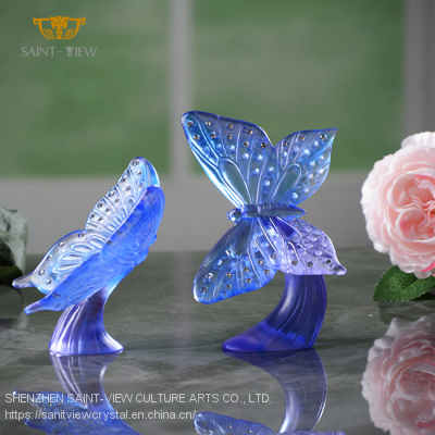 Wholesale Butterfly Hand Engraving Party Home Table Decor Tea Coffee Cup Set