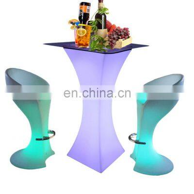 folding cocktail table /Led cocktail bar tables light up bar tables modern glowing led night club patio furniture